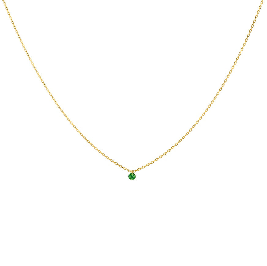 18K Gold and Tsavorite Necklace
