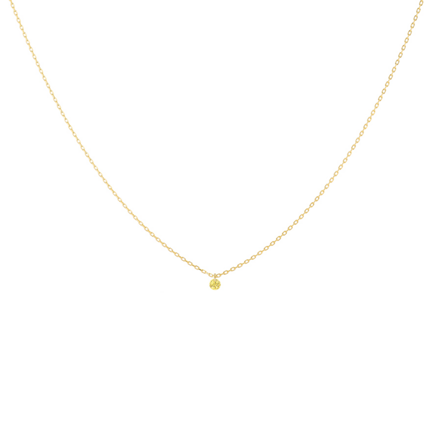 18k Gold and Yellow Sapphire Necklace