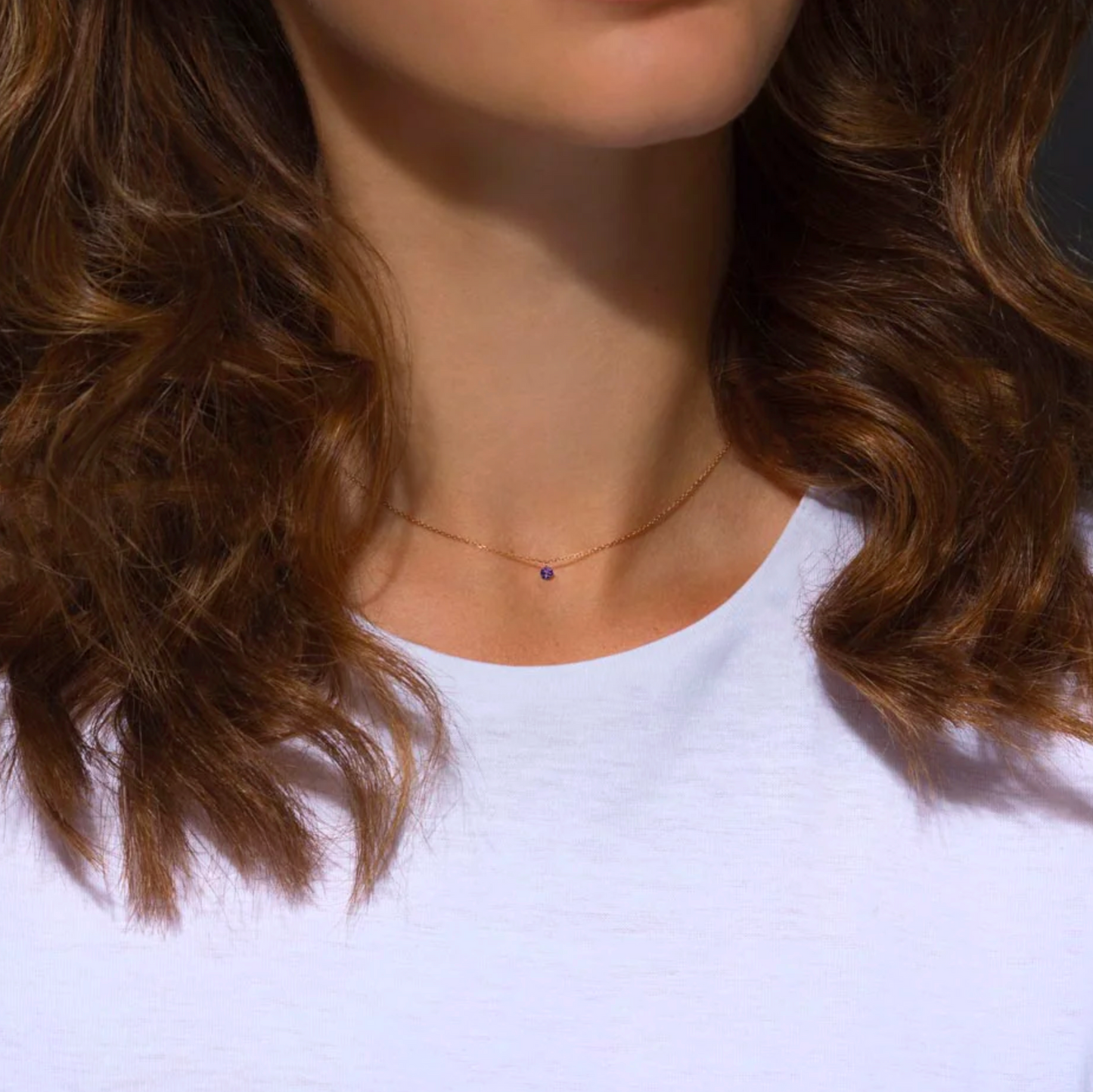 18k Rose Gold and Amethyst Necklace