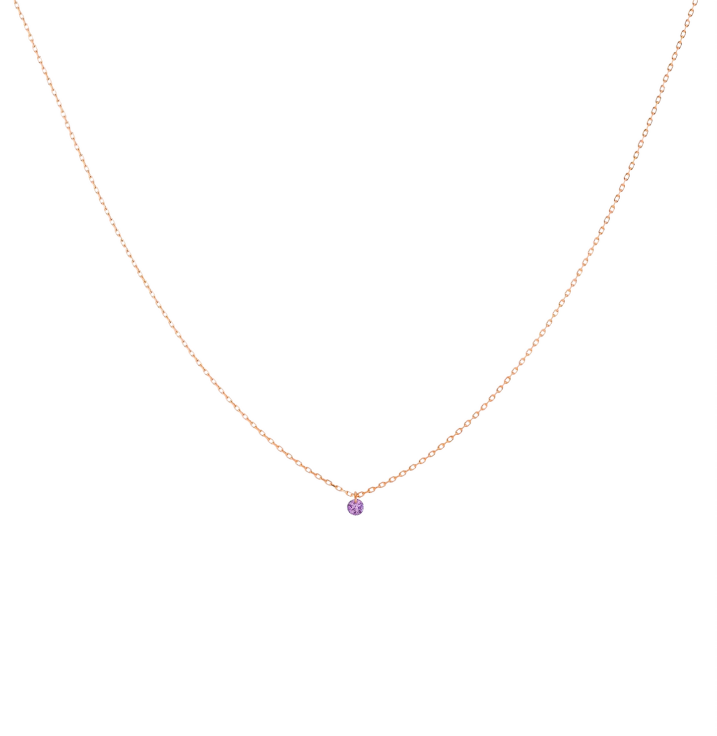 18k Rose Gold and Amethyst Necklace