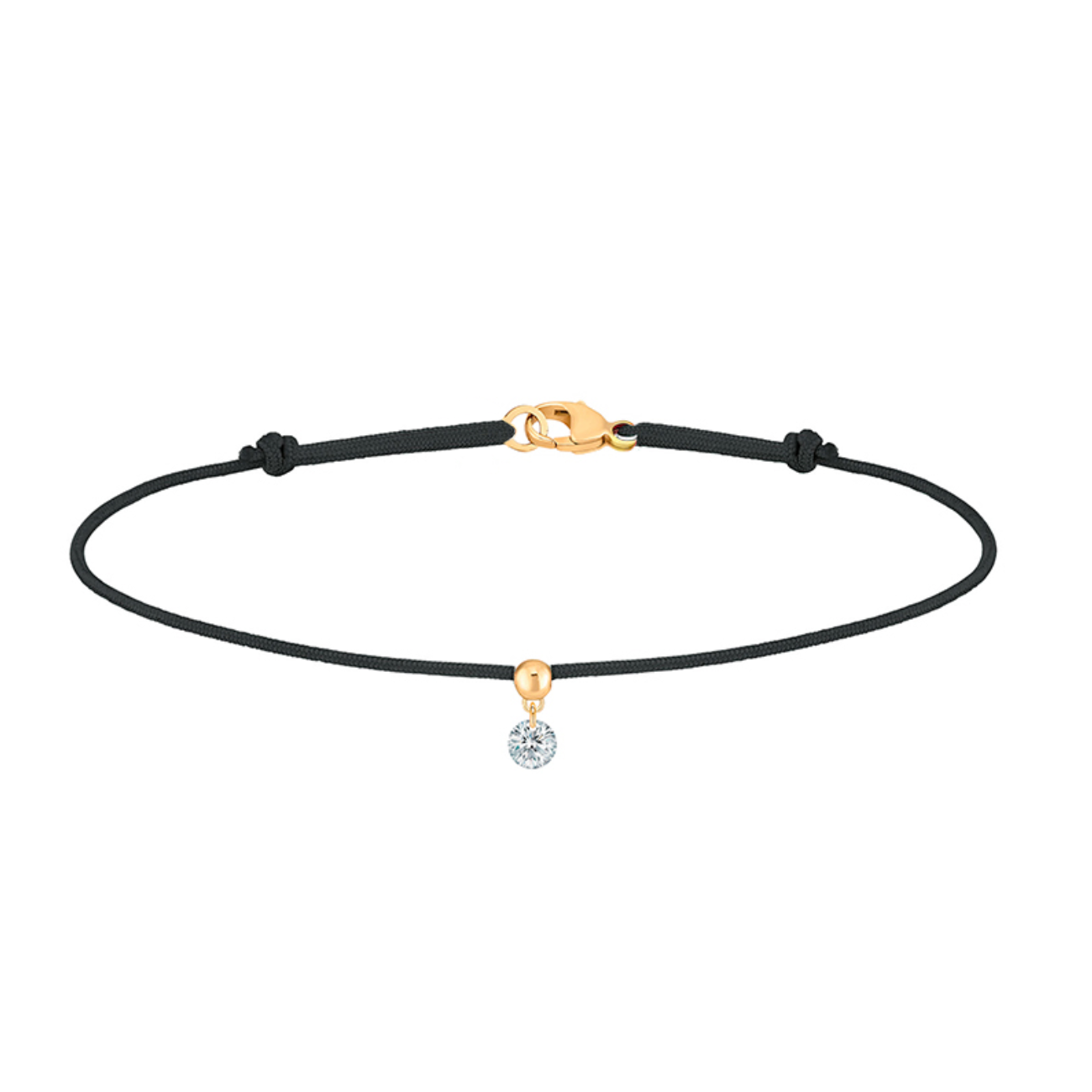 Floating Diamond Cord Bracelet