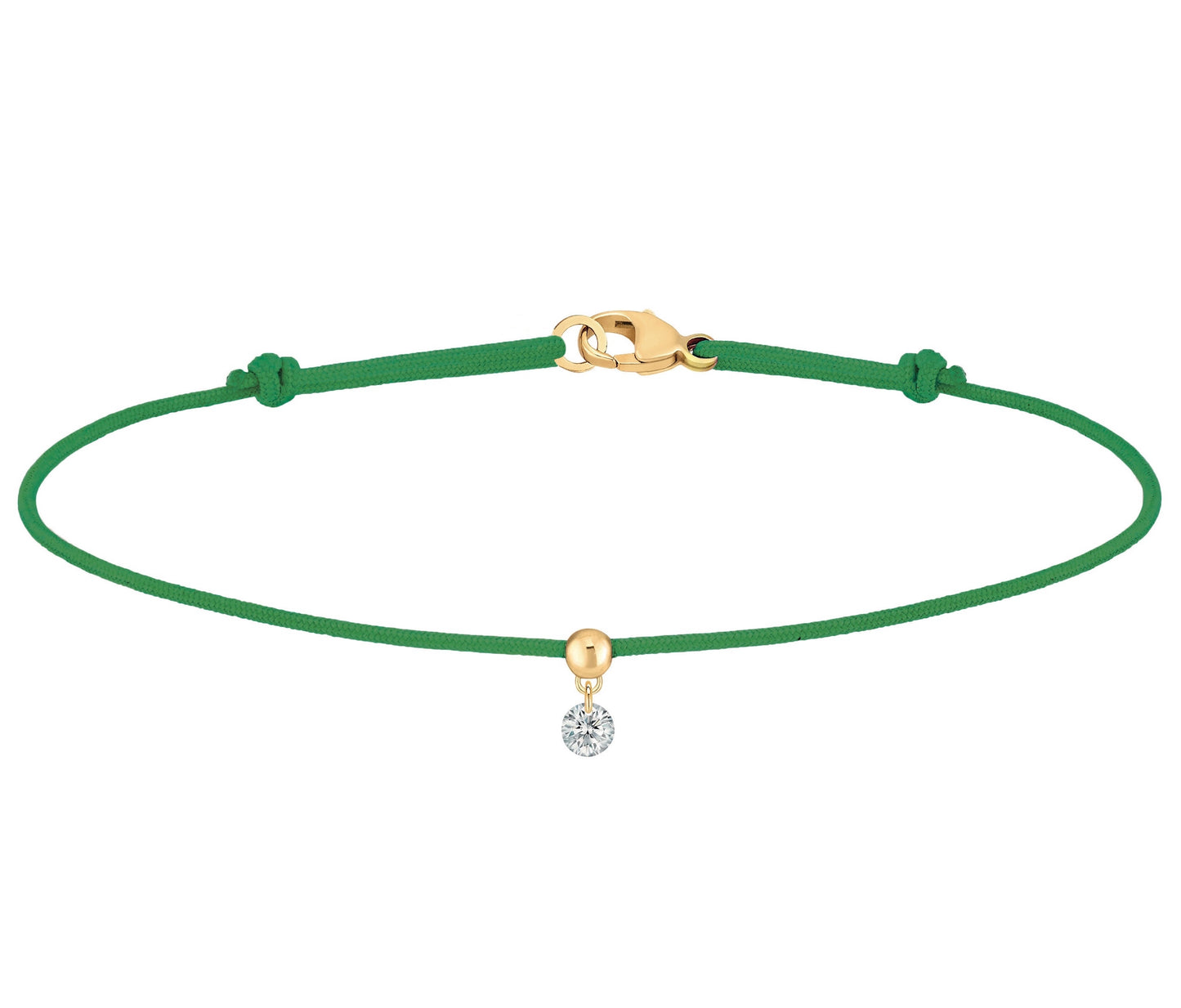 Floating Diamond Cord Bracelet