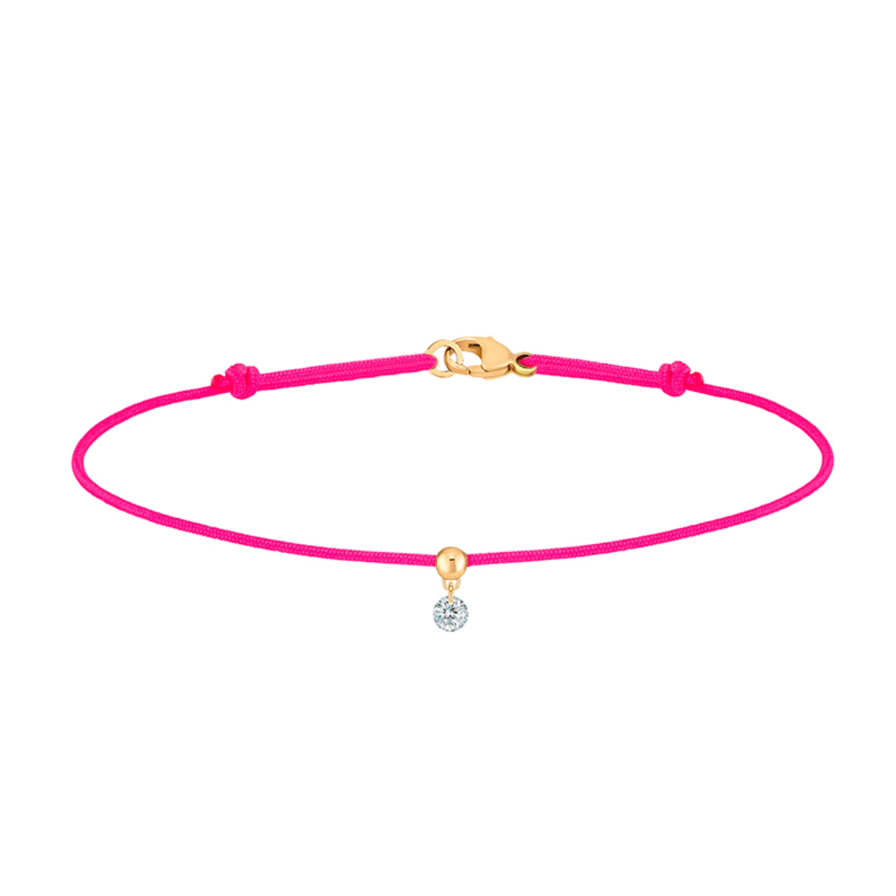 Floating Diamond Cord Bracelet