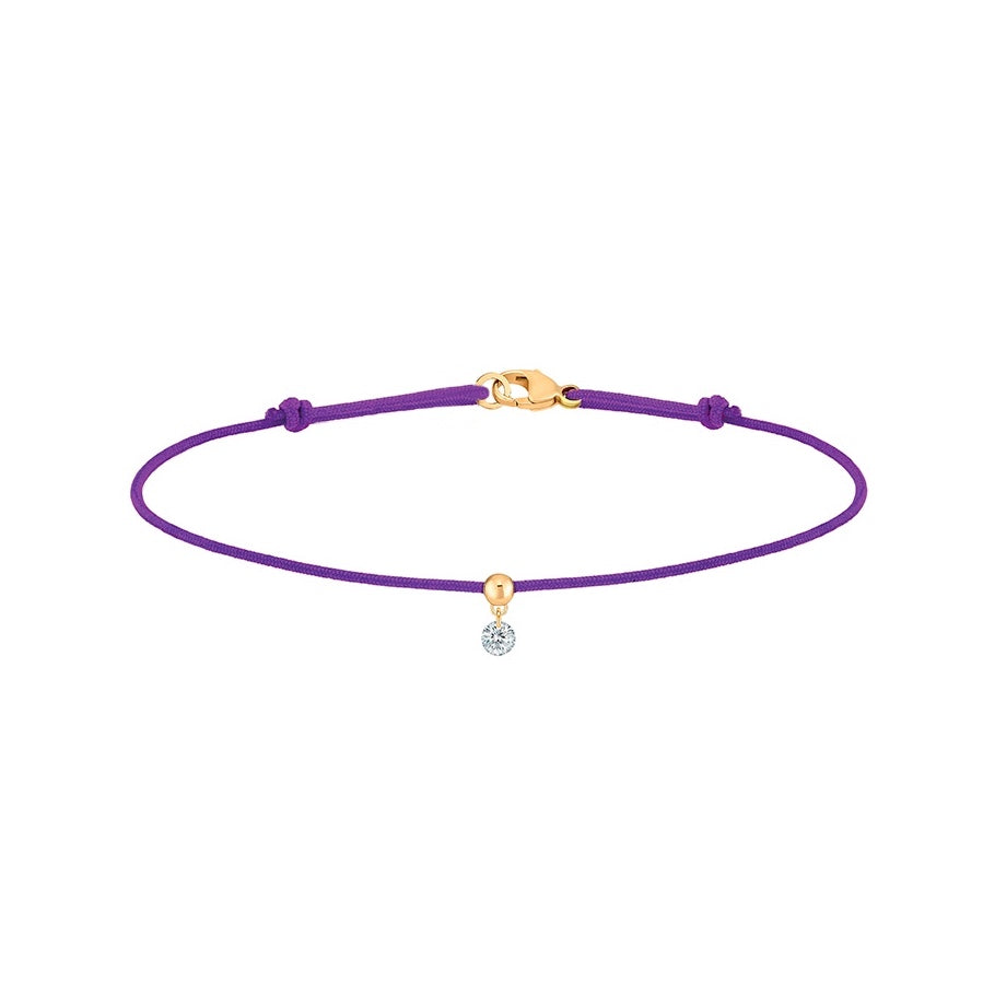 Floating Diamond Cord Bracelet