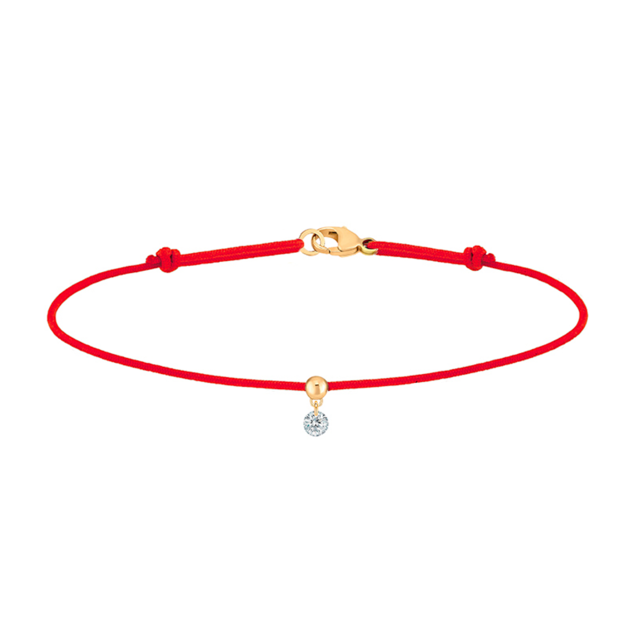 Floating Diamond Cord Bracelet