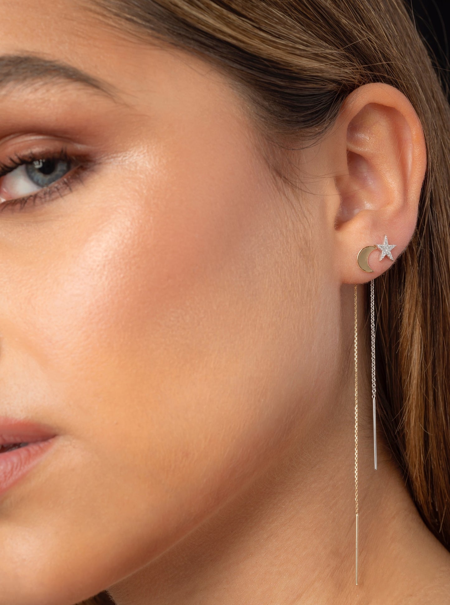 Moon Threader Earrings