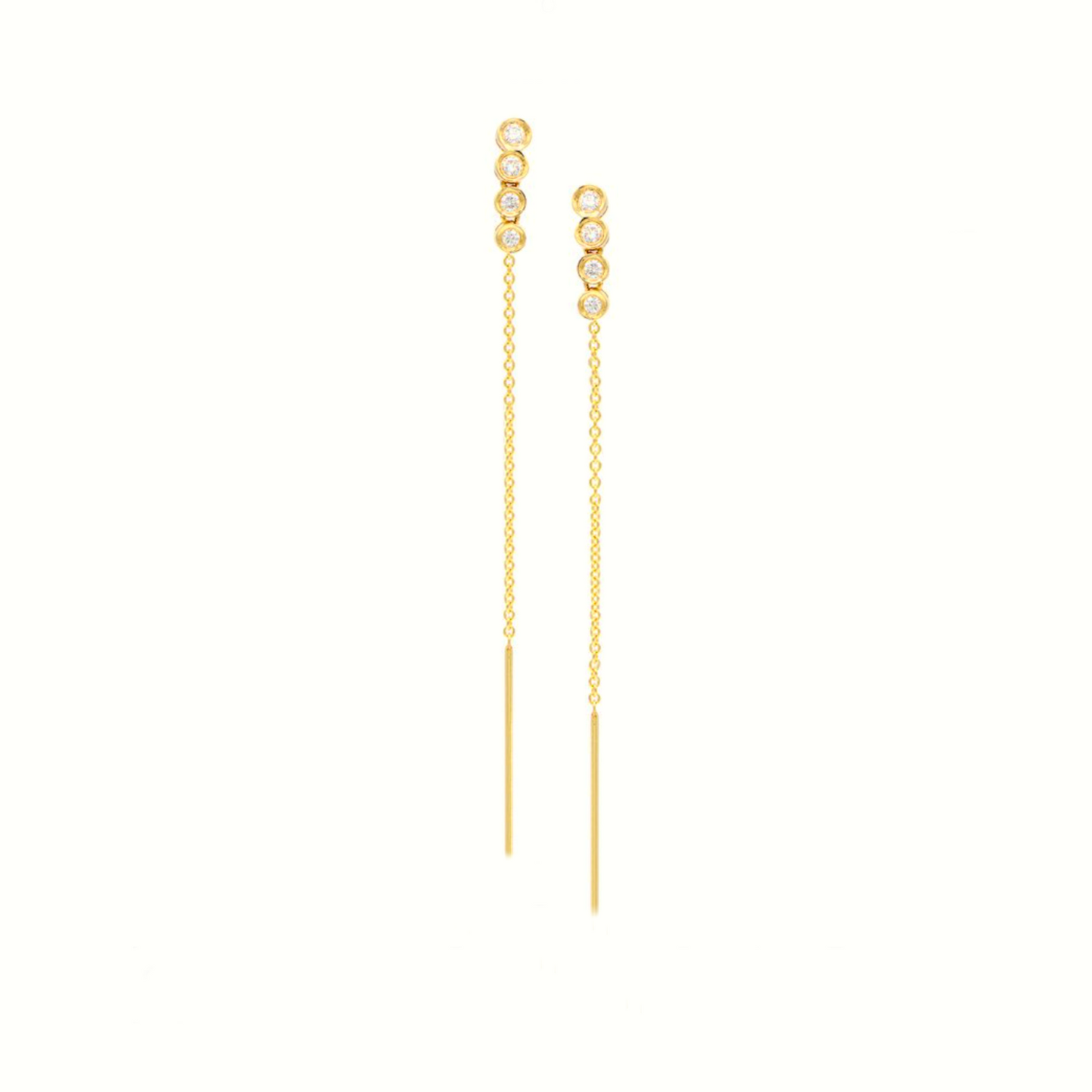 Dots Diamond Threader Earrings