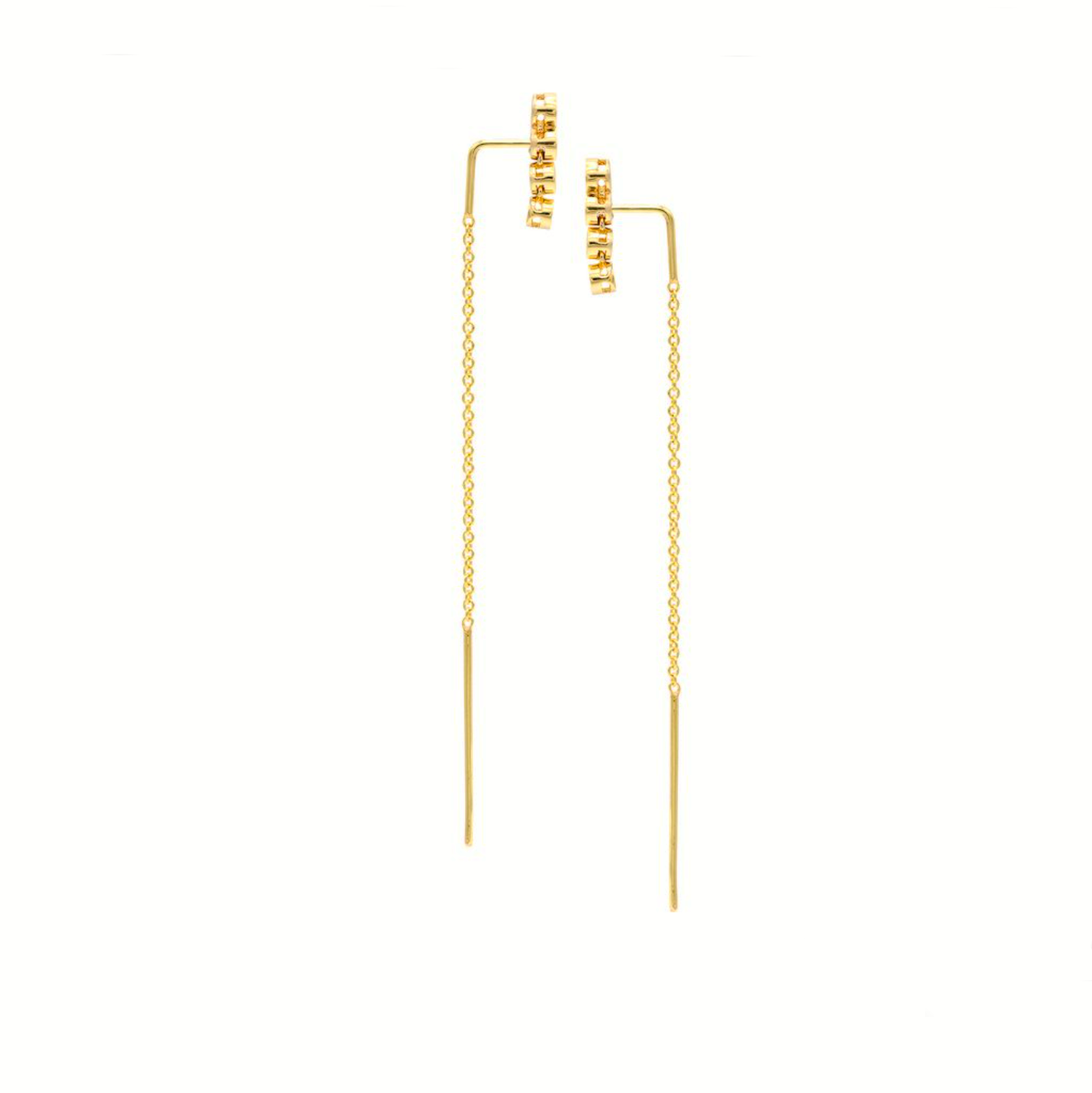 Dots Diamond Threader Earrings