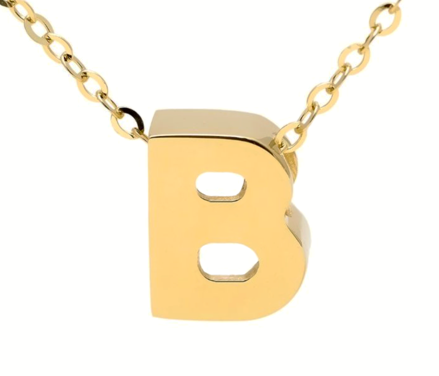 Chunky Block Initial Necklace