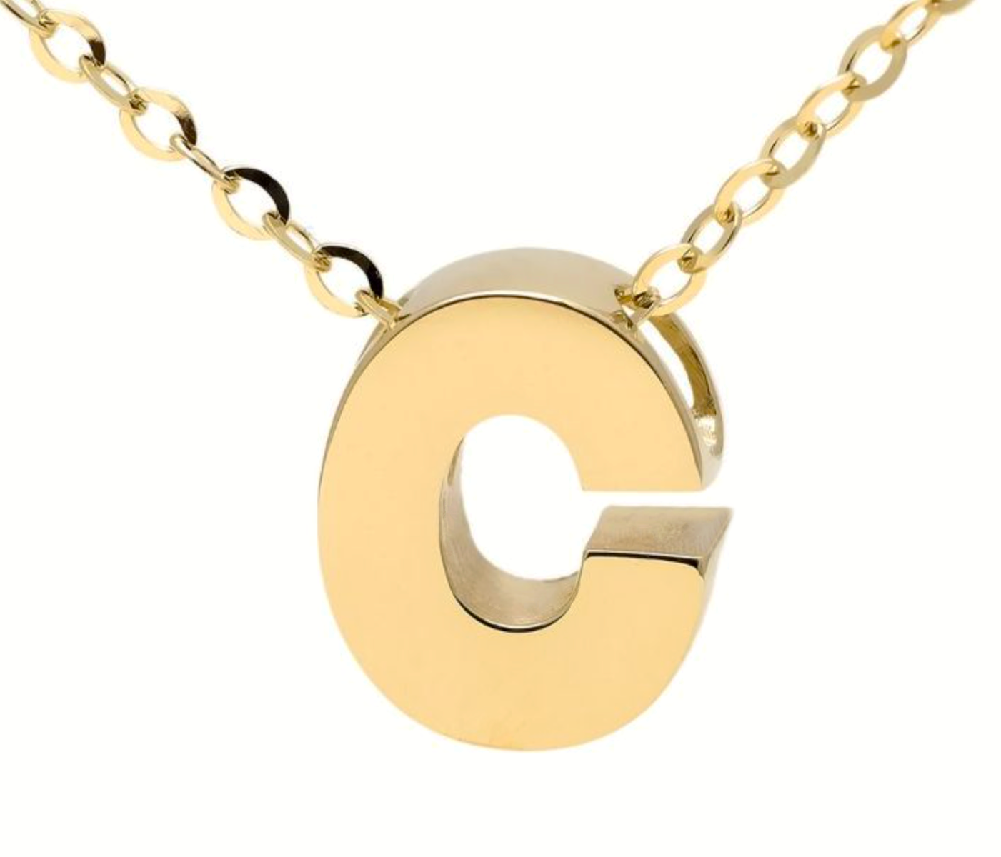 Chunky Block Initial Necklace