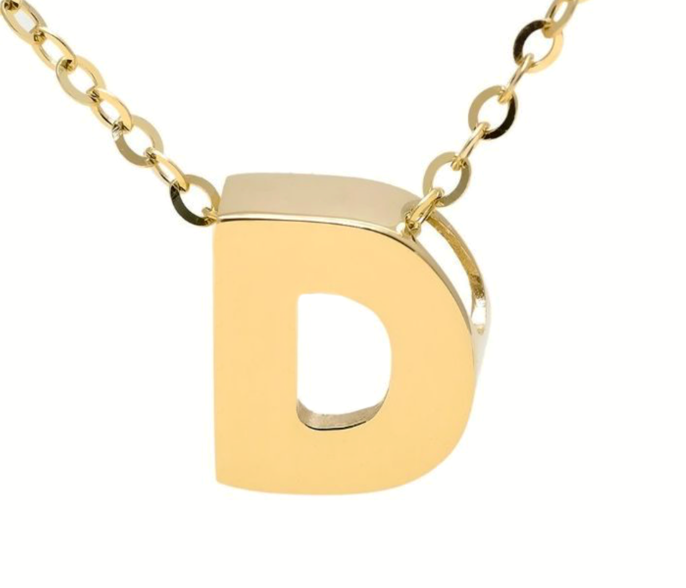 Chunky Block Initial Necklace