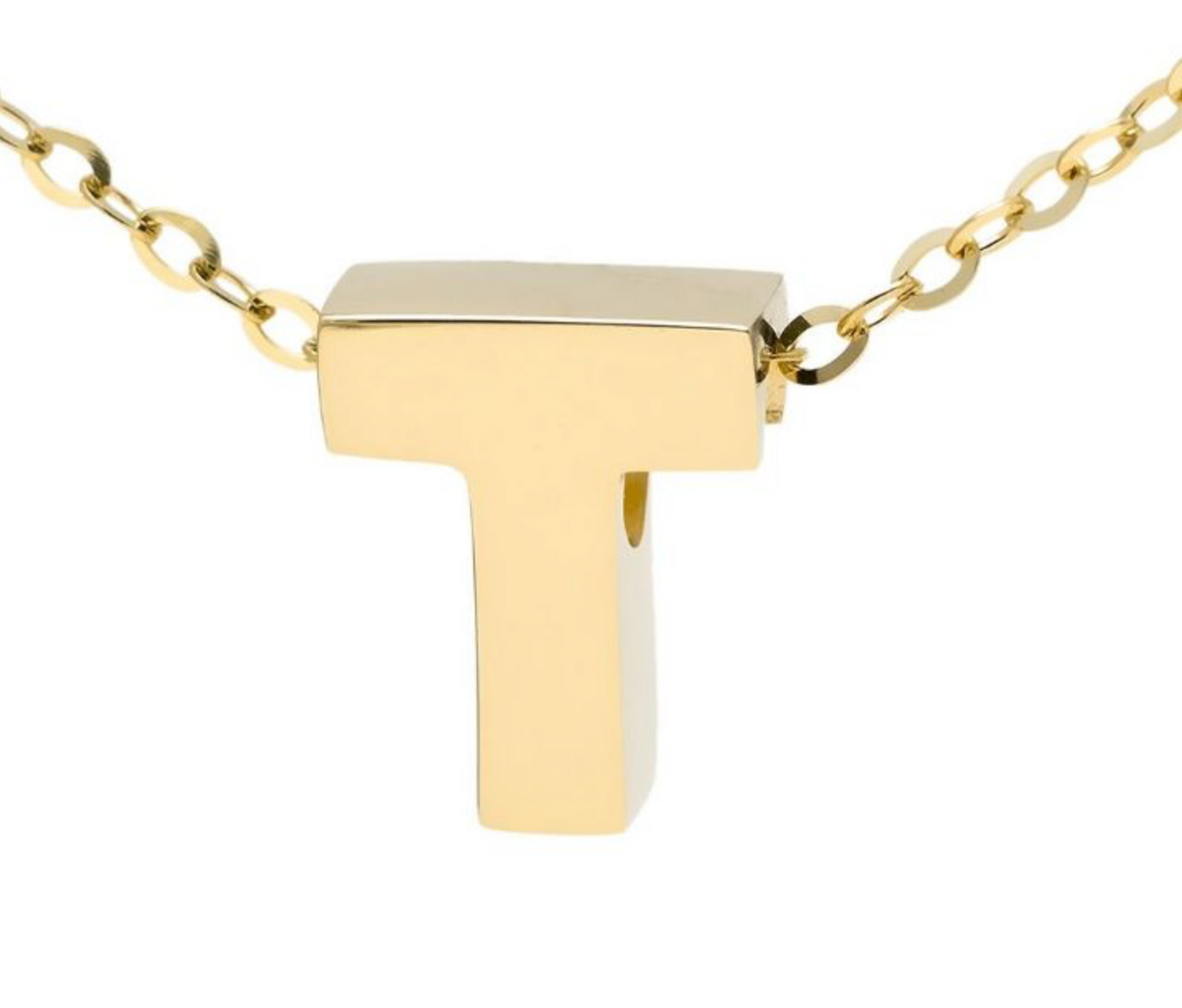 Chunky Block Initial Necklace