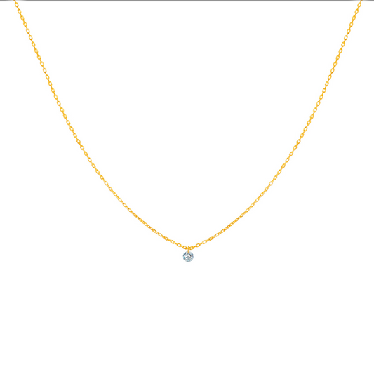Mini Round Floating Diamond Necklace
