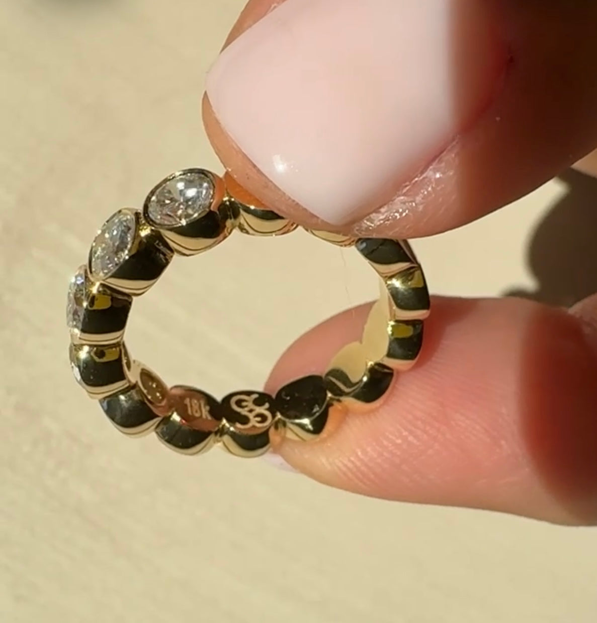Bezel Set Diamond Ring