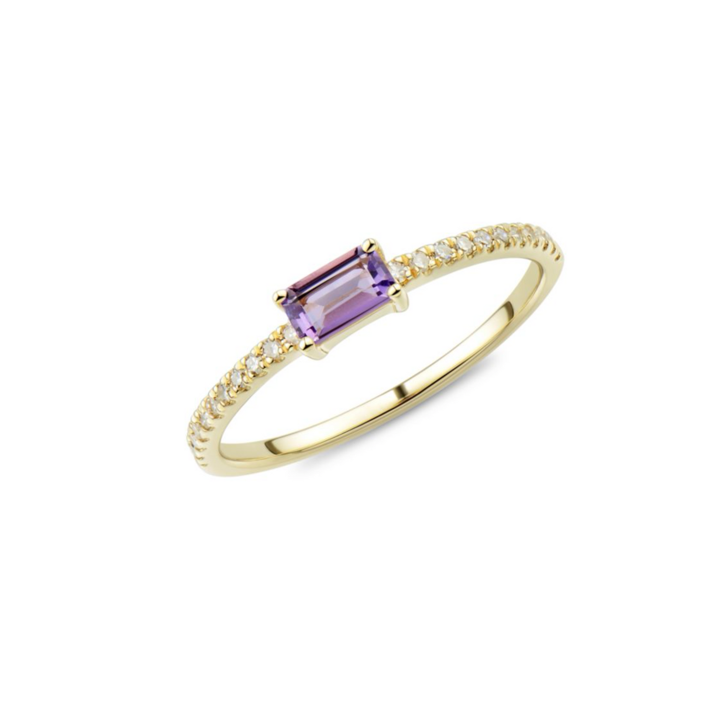 Kat Amethyst and Diamond Ring