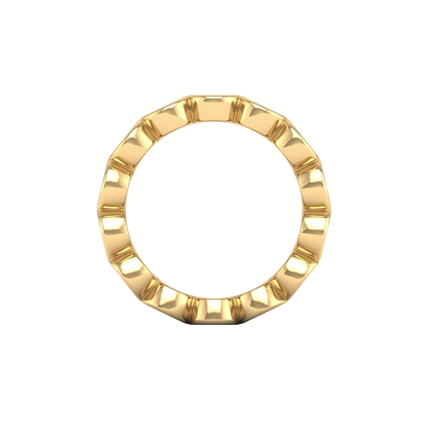 Avi Solid Gold Beaded Stacking Ring