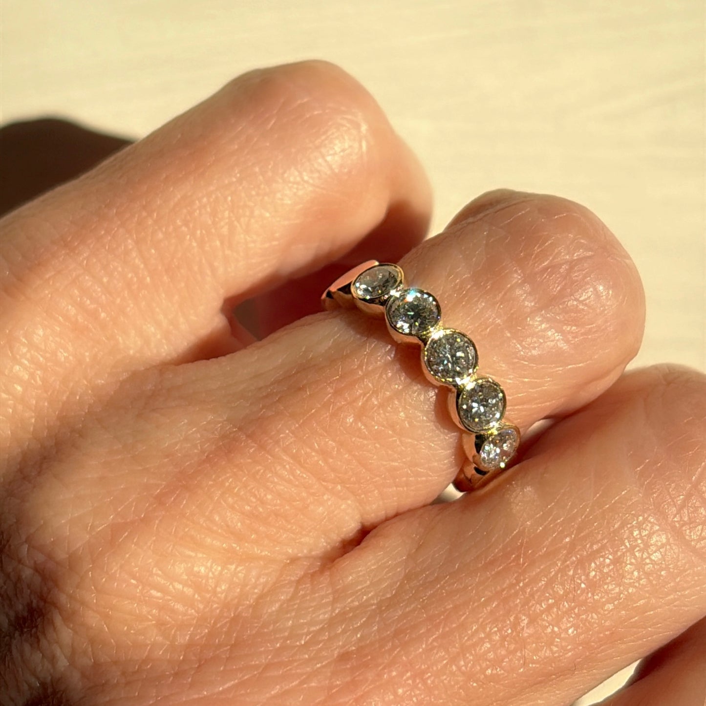 Bezel Set Diamond Ring