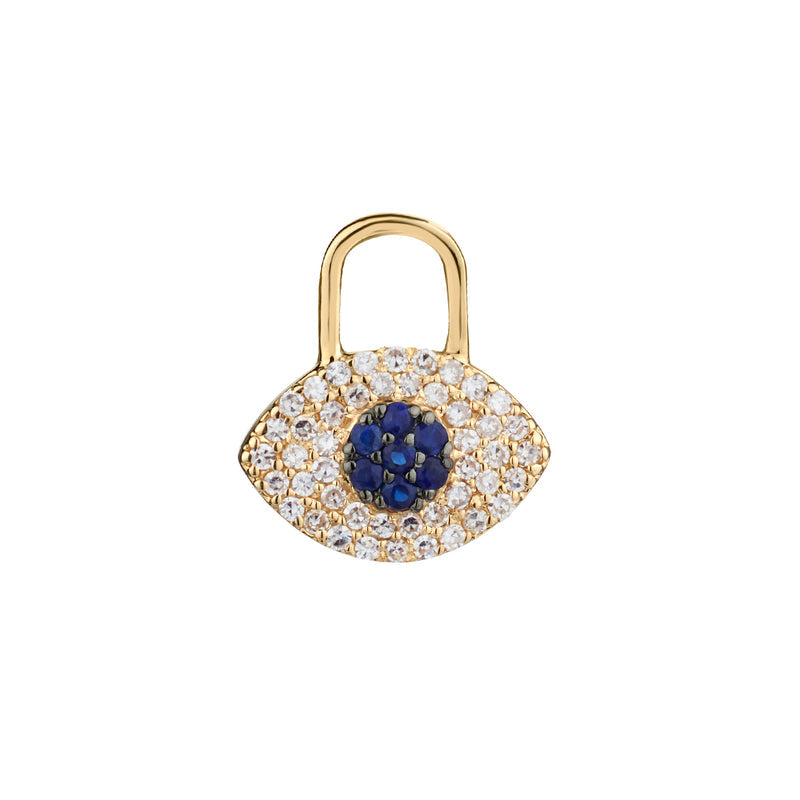 Diamond and Sapphire Evil Eye Charm