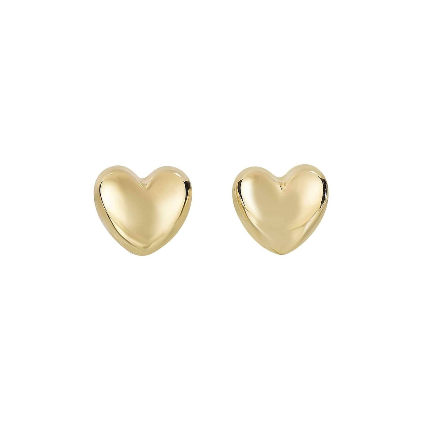 Puffed Heart Stud Earrings