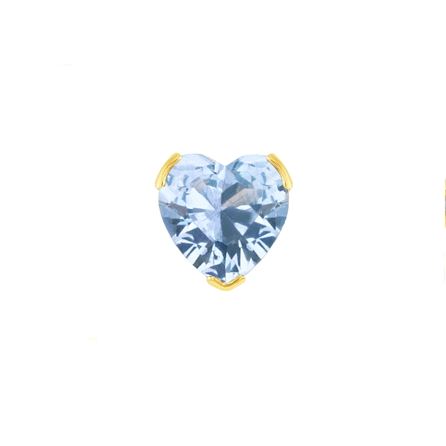 Mini Heart Birthstone Studs