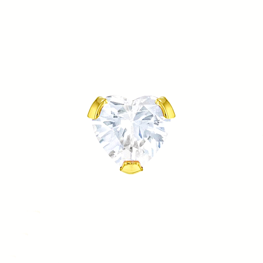 Mini Heart Birthstone Studs