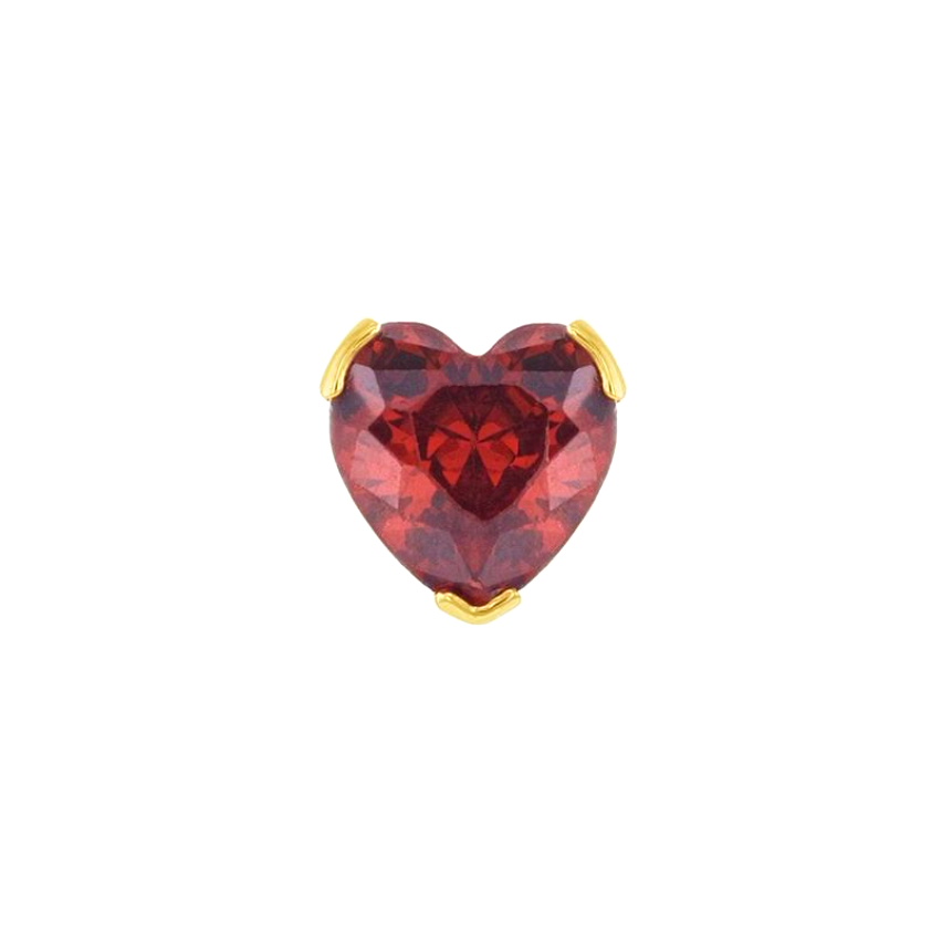 Mini Heart Birthstone Studs