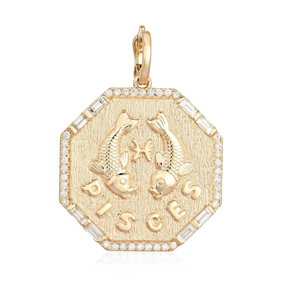 Pisces Diamond Zodiac Charm