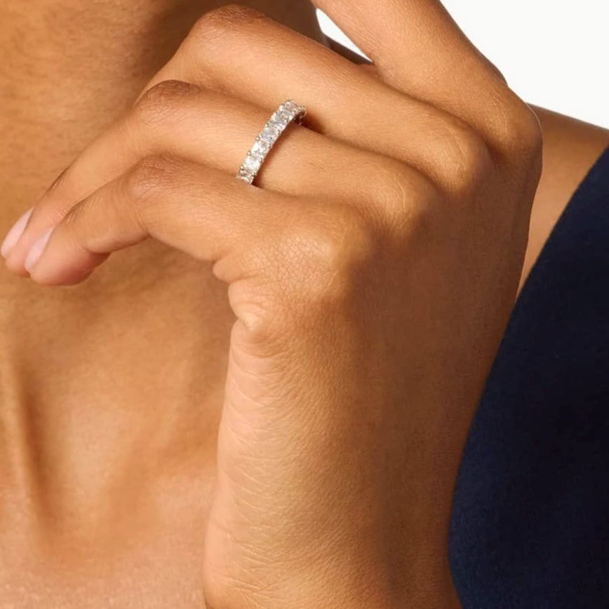 Asscher Diamond Eternity Ring Band