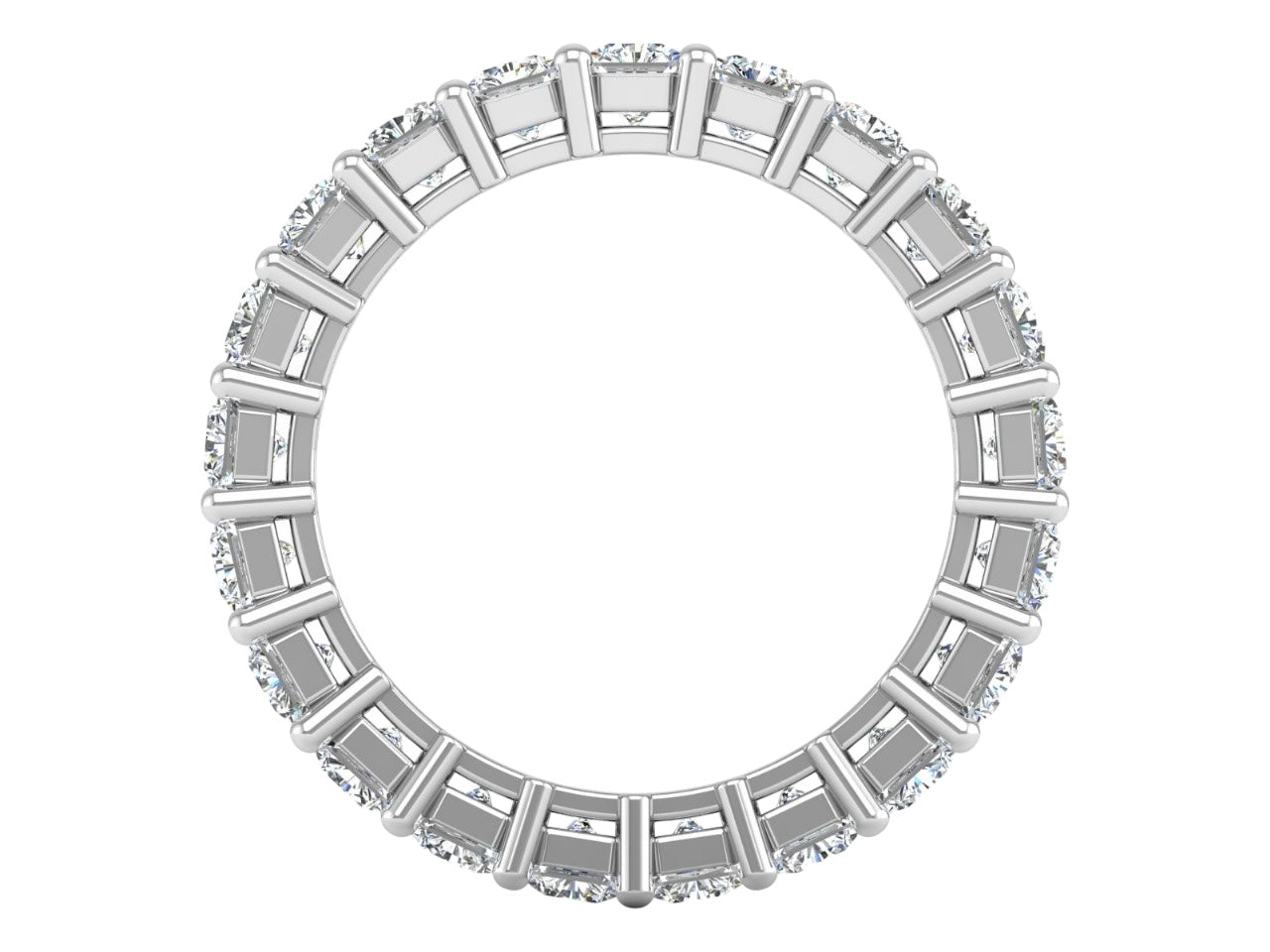 Asscher Diamond Eternity Ring Band