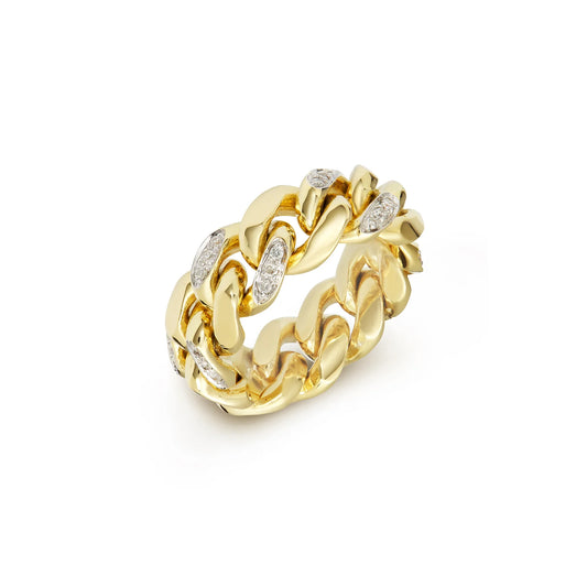 Andy Half Pave Diamond Ring