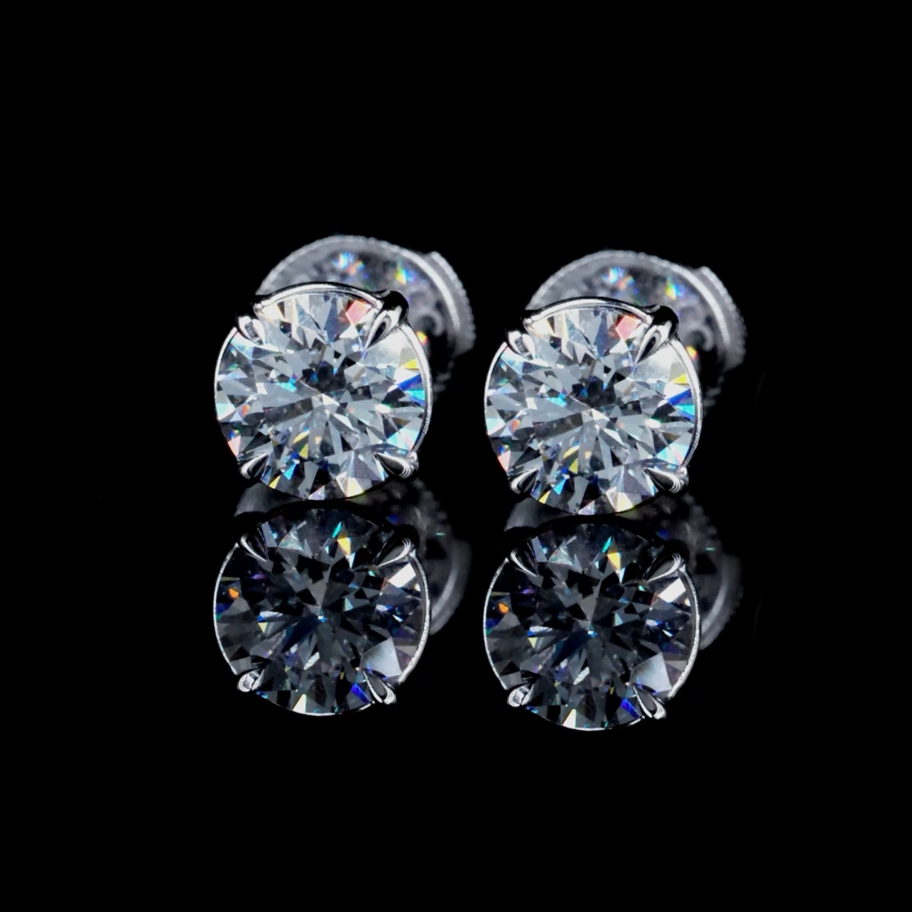 3.08 carat Hearts and Arrows Lab Grown Diamond Studs