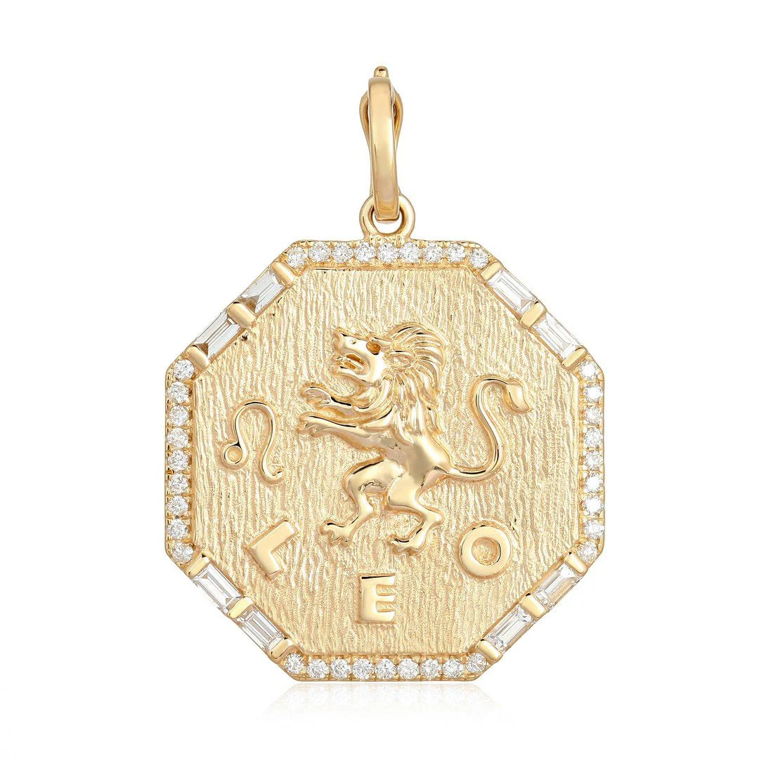 Leo Diamond Zodiac Charm