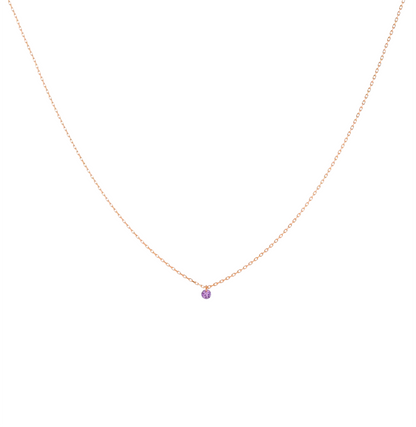 18k Rose Gold and Amethyst Necklace