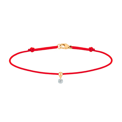 Floating Diamond Cord Bracelet