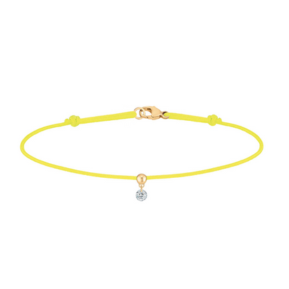Floating Diamond Cord Bracelet