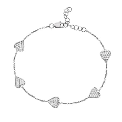 Jules Diamond Heart Bracelet