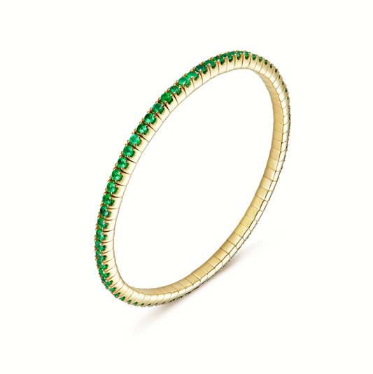 Flex Emerald Yellow Gold Bracelet