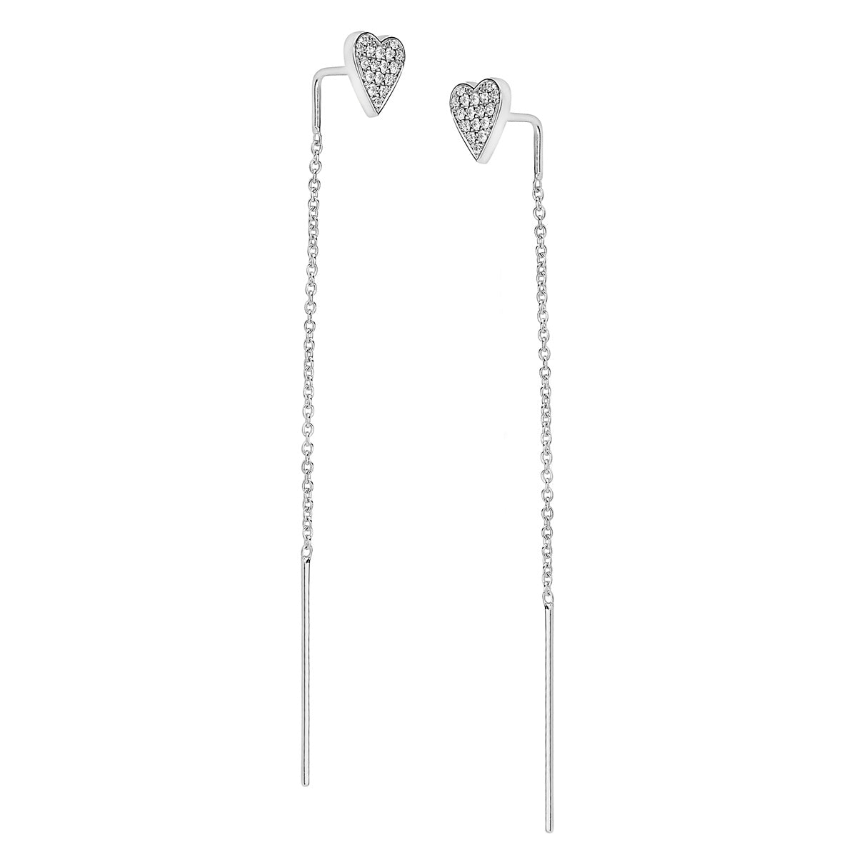 Jules Heart Threader Earrings