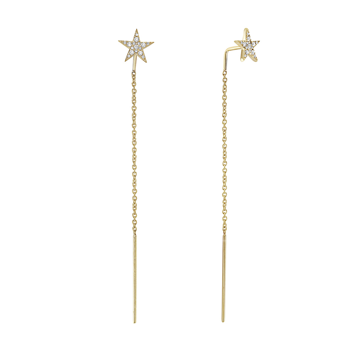 Etoile Diamond Threader Earrings