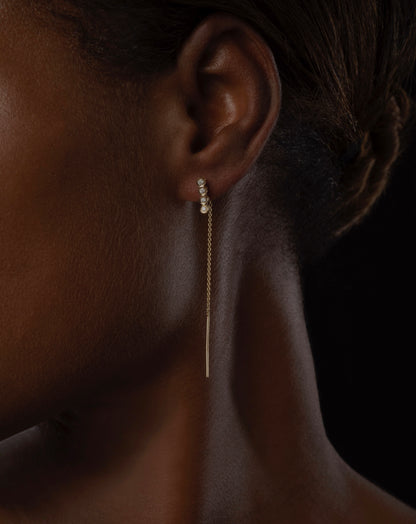 Dots Diamond Threader Earrings