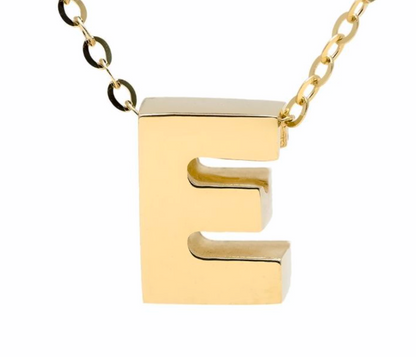 Chunky Block Initial Necklace