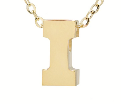 Chunky Block Initial Necklace