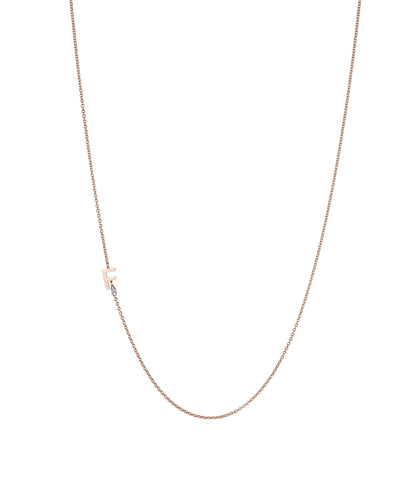 Rose Gold Initial and Diamond Necklace (Copy)