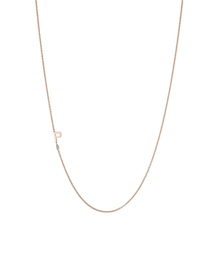 Rose Gold Initial and Diamond Necklace (Copy)