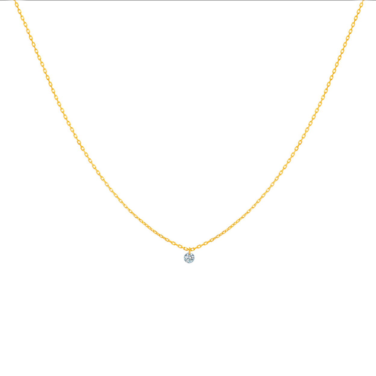 Mini Round Floating Diamond Necklace
