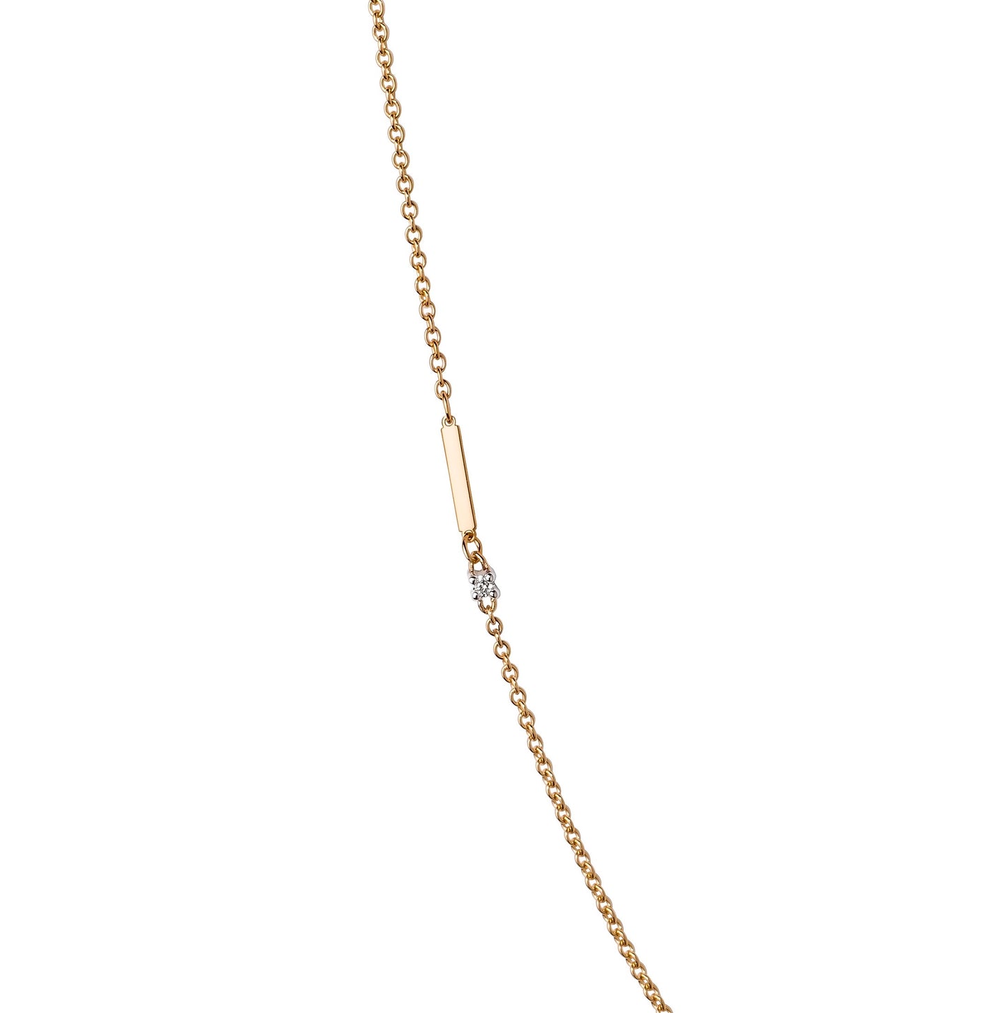 18K Yellow Gold Diamond Initial Bracelet