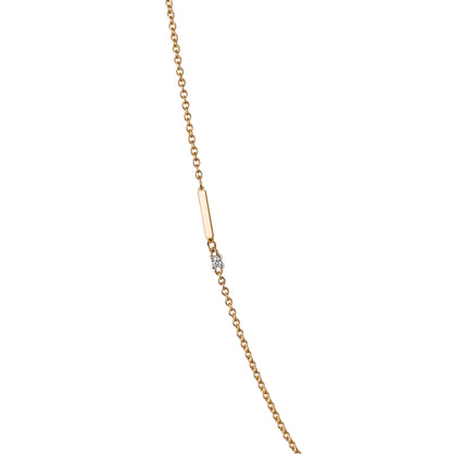 18K Yellow Gold Diamond Initial Bracelet