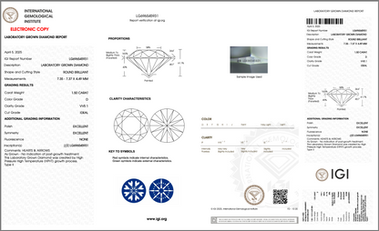 3.00 carat Hearts and Arrows Lab Grown Diamond Studs