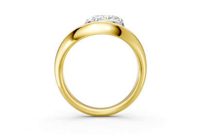 Ella Oval Bezel Set Diamond Ring