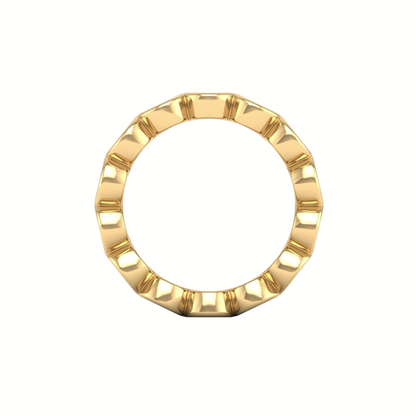 Avi Solid Gold Beaded Stacking Ring
